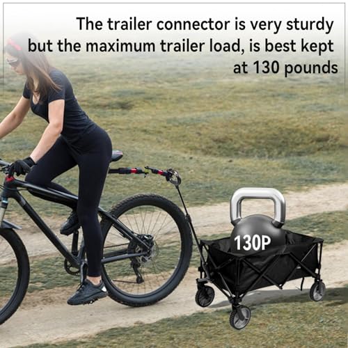 HSOKEW Universal Bike Trailer Hitch Connector - Heavy Duty Aluminum Alloy Bicycle Coupler with 360° Swivel Joint & Shock Absorber, Quick-Release Clamps for Folding Wagons, Pet Carts & Garden Trailers - Image 5