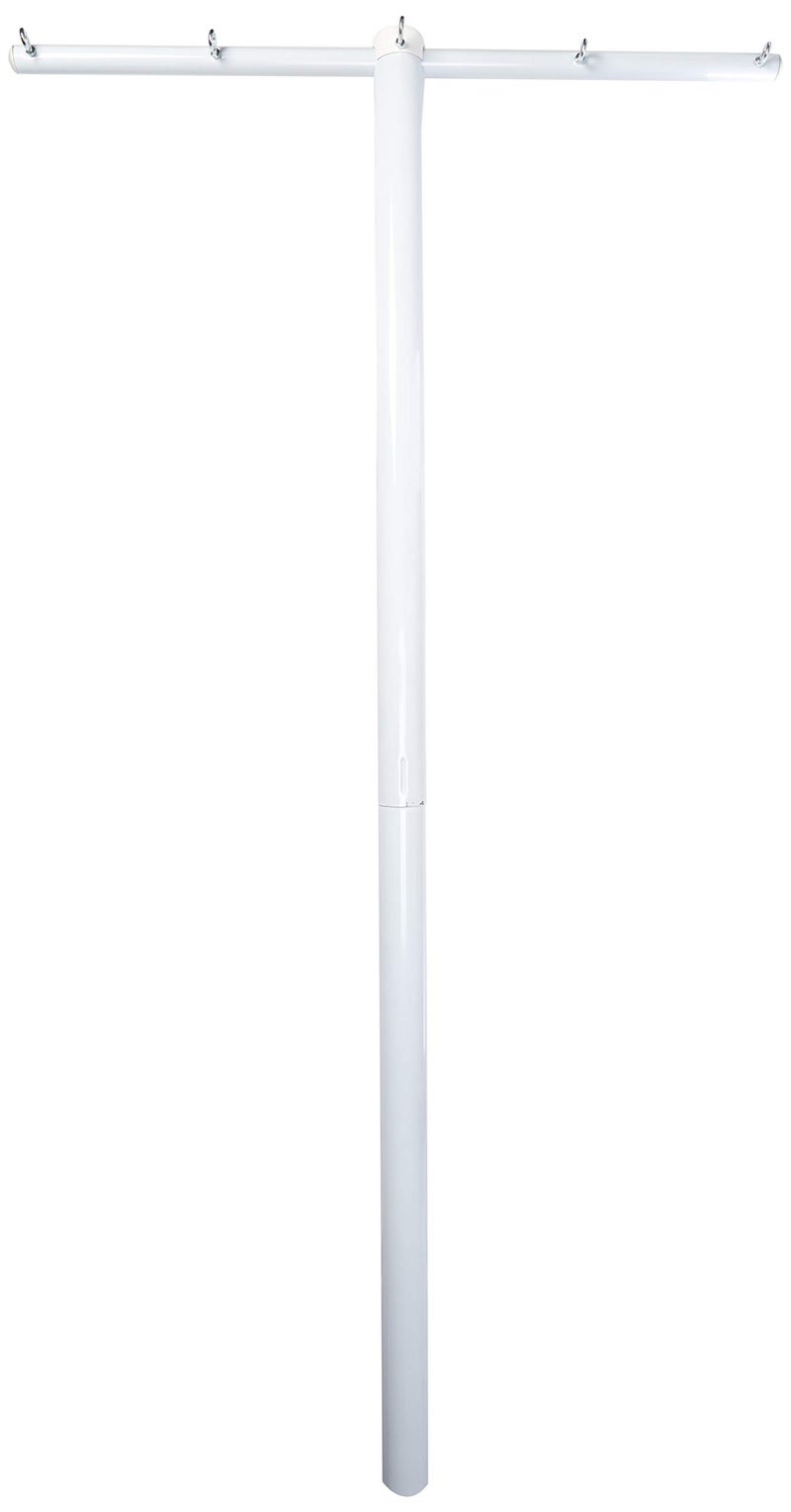 Household Essentials Mega Outdoor Clothesline Single T-Post, White - Image 4
