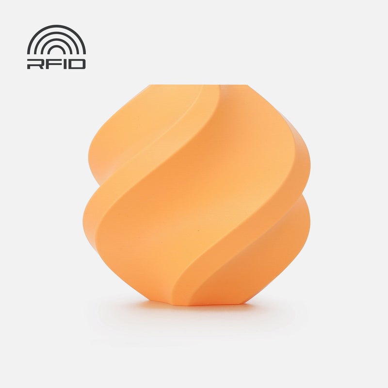 Bambu Lab - 3D Printer Filament PLA Pure-Apricot- with Bambu Reusable Spool Apricot - Image 2