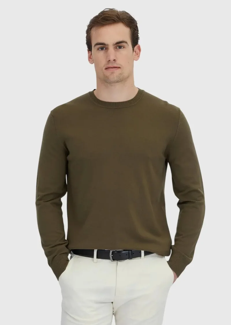 RAMSEY Khaki Knitwear Sweatshirt