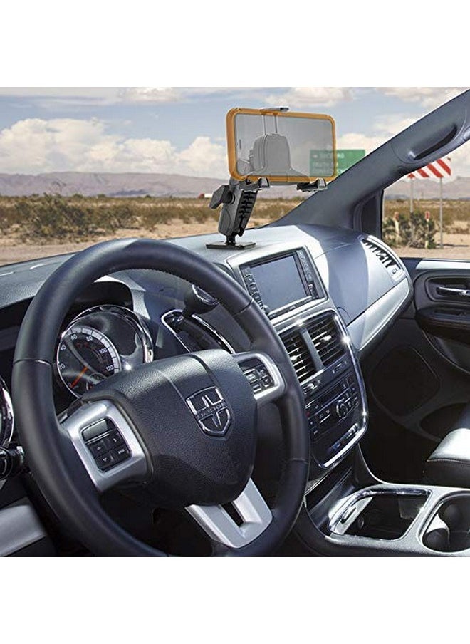 iBOLT - Xprodock Bizmount Amps Heavy Duty Drill Base Mount And 2M Microusb Cable For Android Smartphones For Cars Desks Countertops: Great For Commercial Vehicles Trucks And Telematic Commuters - Image 1