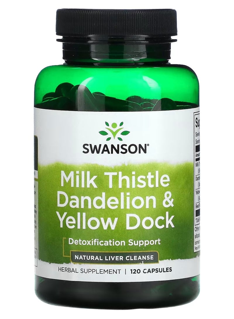 سوانسون، حليب الشوك الهندباء والحوض الأصفر، 120 كبسولة  6