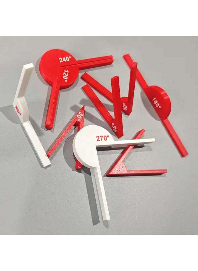 9 Pcs Multi Angle Set Geometry Teaching Aid Tools Angle Measurement Transporter - Image 4