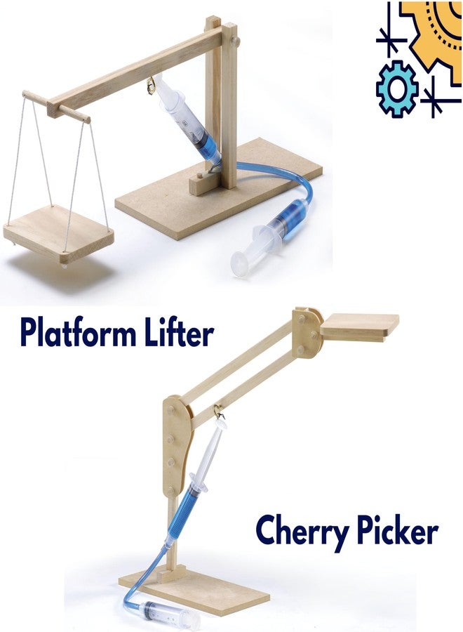 PATHFINDERS STEM Kit- Hydraulics 4-in-1- Build 4 Hydraulic Machines | Engineering Model Kit for Kids 8+ | Educational Science Toy | Learn Physics & Mechanics | Wooden DIY Project - Image 3