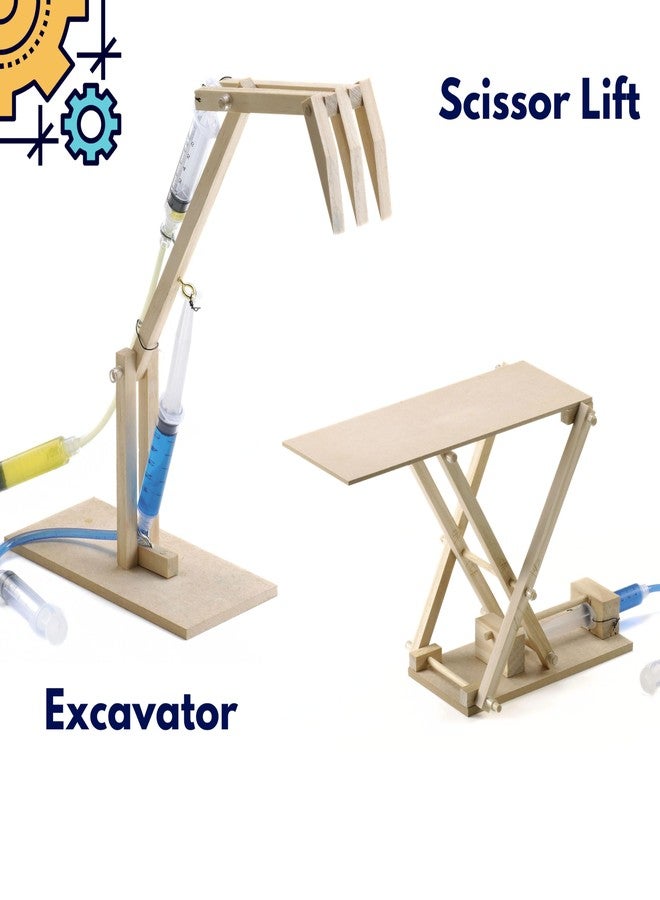 PATHFINDERS STEM Kit- Hydraulics 4-in-1- Build 4 Hydraulic Machines | Engineering Model Kit for Kids 8+ | Educational Science Toy | Learn Physics & Mechanics | Wooden DIY Project - Image 5