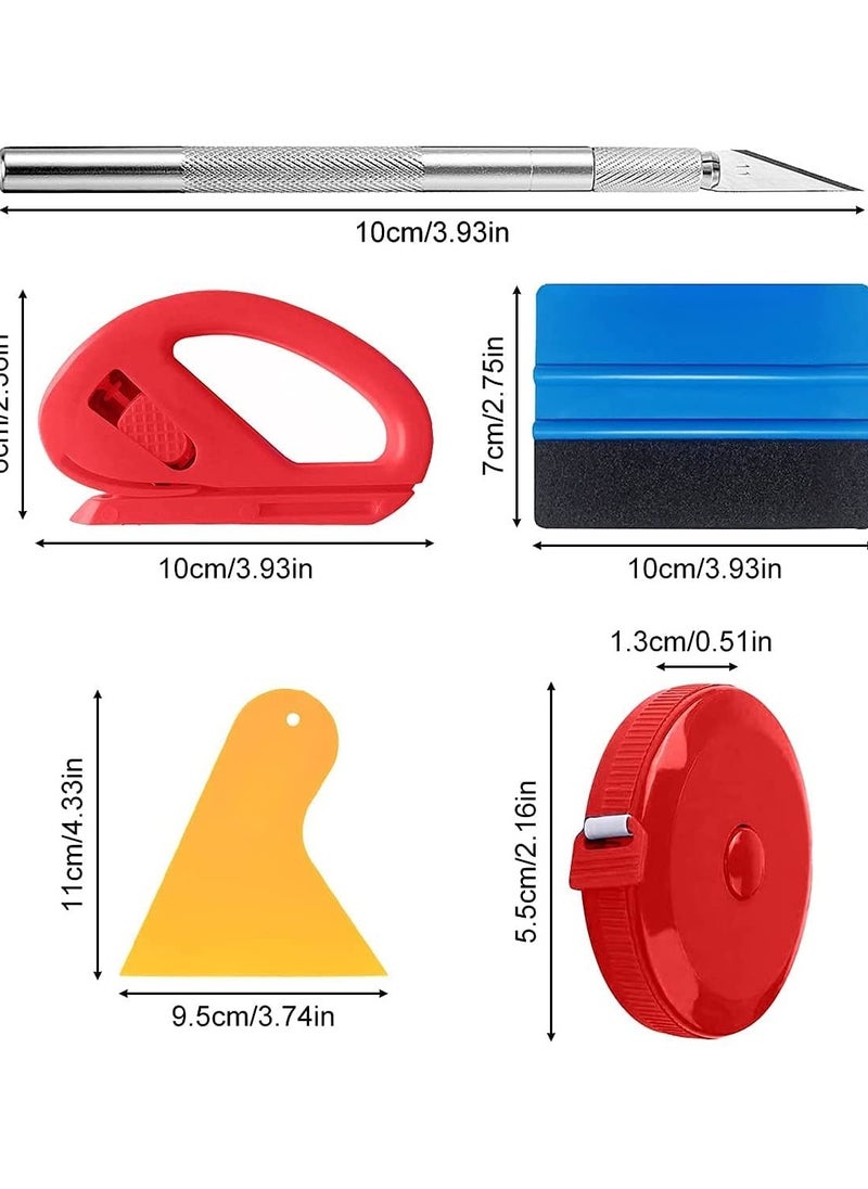 SYOSI - Car Vinyl Wrap Tool Kit, Squeegee Kit Wallpaper Smoothing with Cutting Felt Hard Scraper for Wrapping and Install 13 Pcs - Image 1