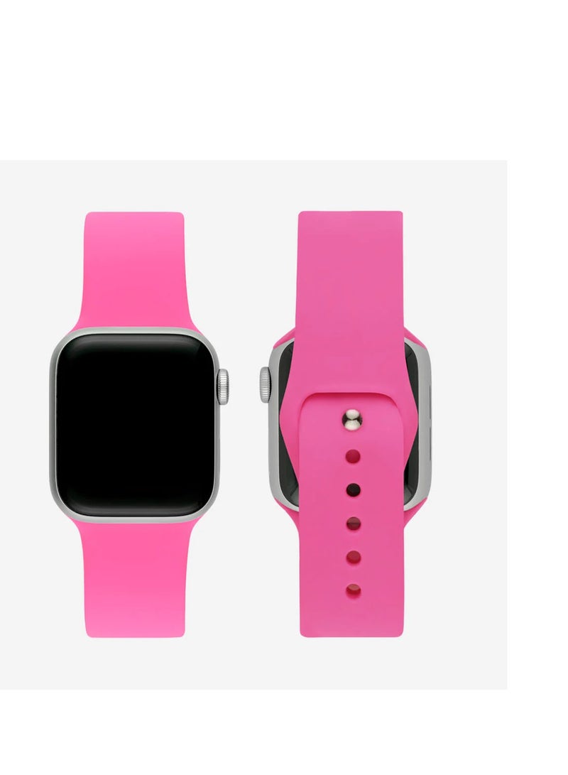 Watch Silicone Watch Band for Huawei Watch GT5 Pro 46mm/GT5 46mm/GT4 46mm/GT4 Pro 46mm/GT3 46mm/GT3 Pro 46mm/GT2 46mm/GT2 Pro 46mm, 22mm Anti-Shatter Strap -  Hot pink - Image 2