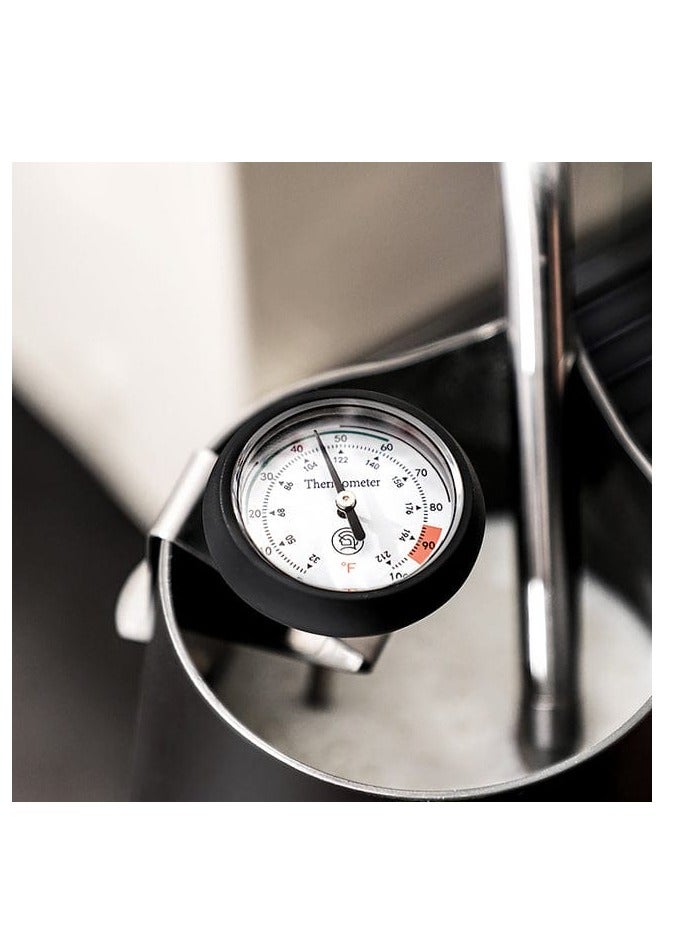 زيروهيرو مقياس حرارة ZeroHero للقهوة والحليب - مصنوع من الفولاذ المقاوم للصدأ 304، نطاق قياس 0-100 درجة مئوية، حلقة حماية من السيليكون، تصميم بدون بطاريات لتحكم دقيق في التخمير - Image 5