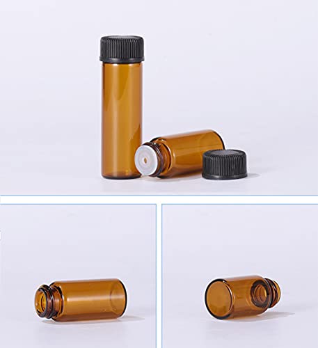 AFMNQZ 50Pack Set 5ML Amber Glass Bottle with Orifice Reducer and Cap Small Essential Oil Vials (5ML) - Image 4