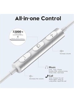 Generic USB C Headphones Compatible for Samsung Galaxy S23 Ultra S22 S21 FE S20, USB C Earphones, with Mic in-Ear Headphones Wired Earbuds, USB Type C Earphones Compatible for Pad Pro Pixel OnePlus (White)  - Image 3