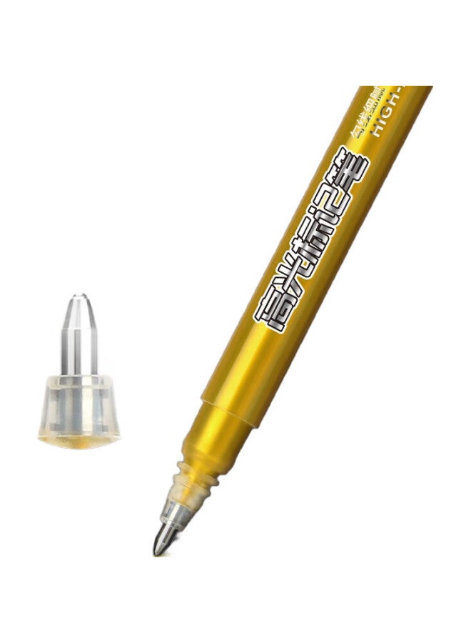 Baoke Pc3538 Gold Highlighter Pen 1.0Mm Gel Pen Marker Pen For Journaling And Drawing, Water-Based Pen, Signing Pen, 12 Pcs/Box - Image 1