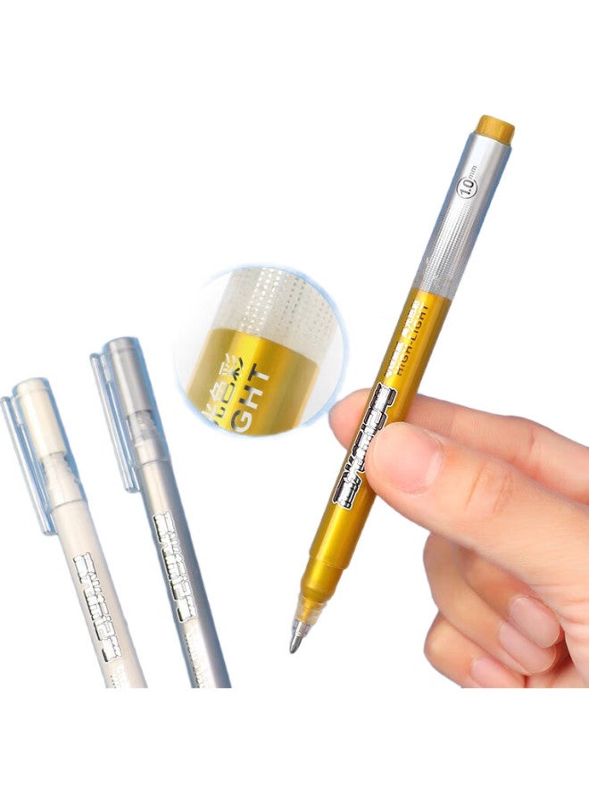 Baoke Pc3538 Gold Highlighter Pen 1.0Mm Gel Pen Marker Pen For Journaling And Drawing, Water-Based Pen, Signing Pen, 12 Pcs/Box - Image 3