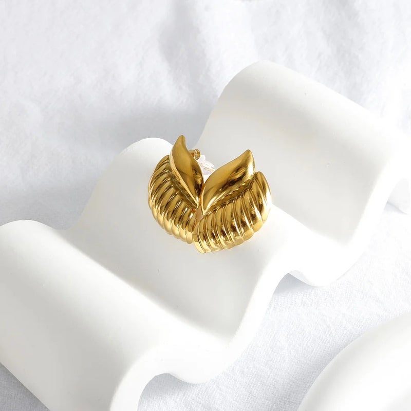 Golden Stainless Steel Earring - Image 4