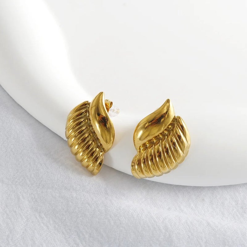 Golden Stainless Steel Earring - Image 3