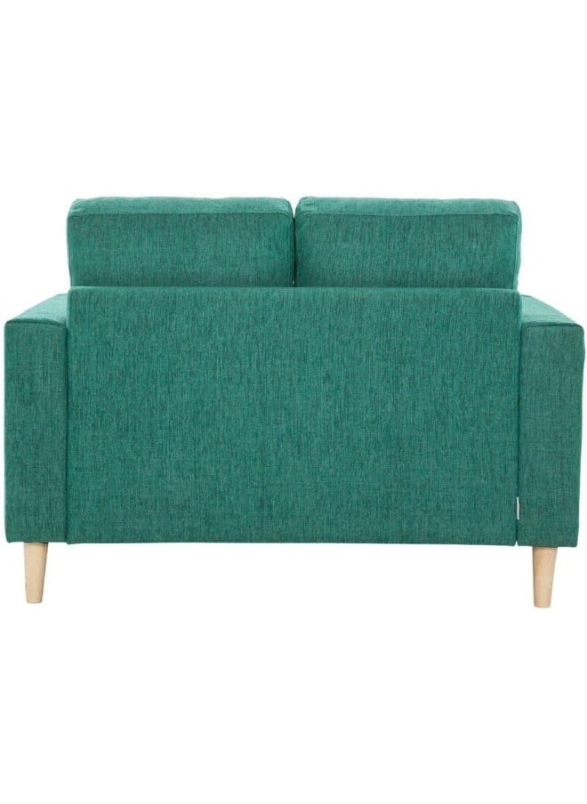 Comfynest Comfynest Nathalie 2 Seater Fabric Sofa Teal 129.5X86X90Cm Green  - Image 4