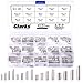 Glarks 180Pcs M2 M2.5 M3 M4 Slotted Spring Pin Assortment Kit, Split Spring Dowel Tension Roll Pins - 304 Stainless - Image 2