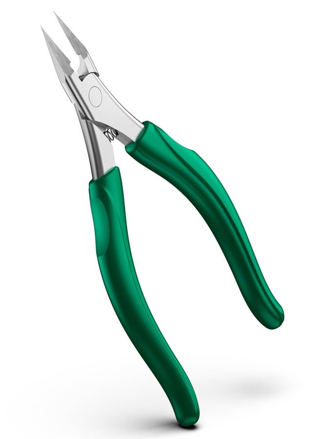 BALUCA Professional Straight Edge Toenail Clippers for Thick Nails & Ingrown Toenails - Heavy Duty Long Handle Nail Clippers for Seniors and Adults with Precision Design for Pain-Free Grooming,Green - Image 1