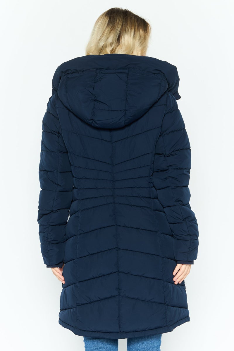 Michael Kors Women Quilted Puffer Jacket, Navy - Image 4