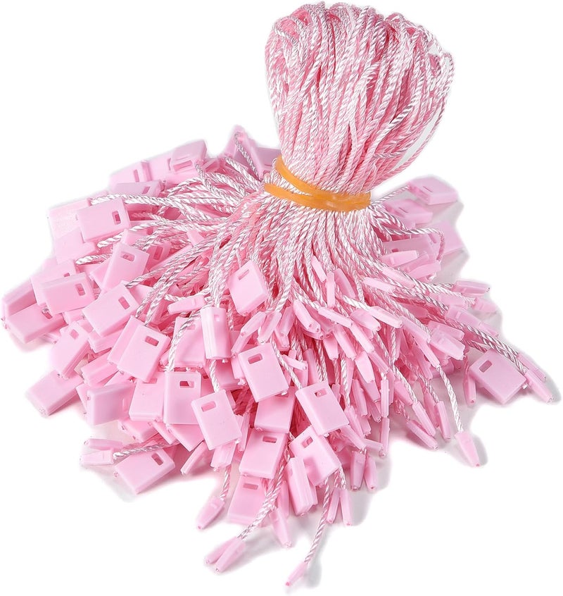 MGTECH 7 Inch 1000pcs Hang Tag Strings, Retail Price Hang Tag String Fasteners, Pink - Image 1