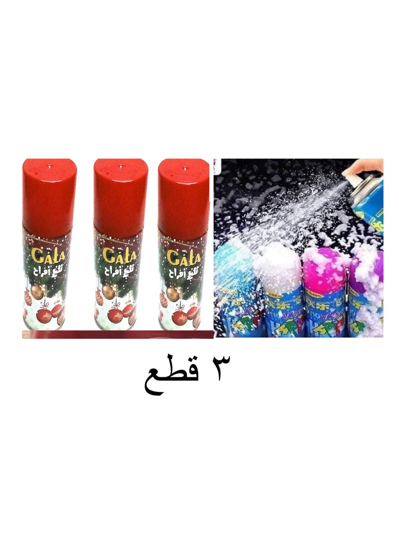 ماركة غير محددة عدد 3 قطع من بخاخ ثلج افراح واعياد ميلاد وحفلات - 150 ملل  - Image 1
