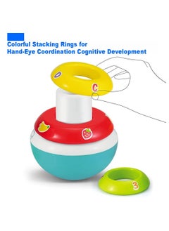 HOLA Stacking Rings Baby Toy with Unicorn Topper, Roly Poly Wobbler Toddler Toys with Rattle Sound, Early Educational Developmental Montessori Toy for Kid 3-6 6-9 9-12 Months, 1 2 3 Year Old - pzsku/ZEF0F05071EE12882BB35Z/45/_/1731243738/48379147-72f7-4971-86ef-996cef791c17