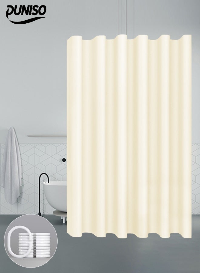 DUNISO Waterproof Shower Curtain，Thickened Bathroom Curtains，Waterproof， Anti Fog，Anti Mold，With Hooks，For Bathroom And Bath Tub，150*180cm  - Image 1