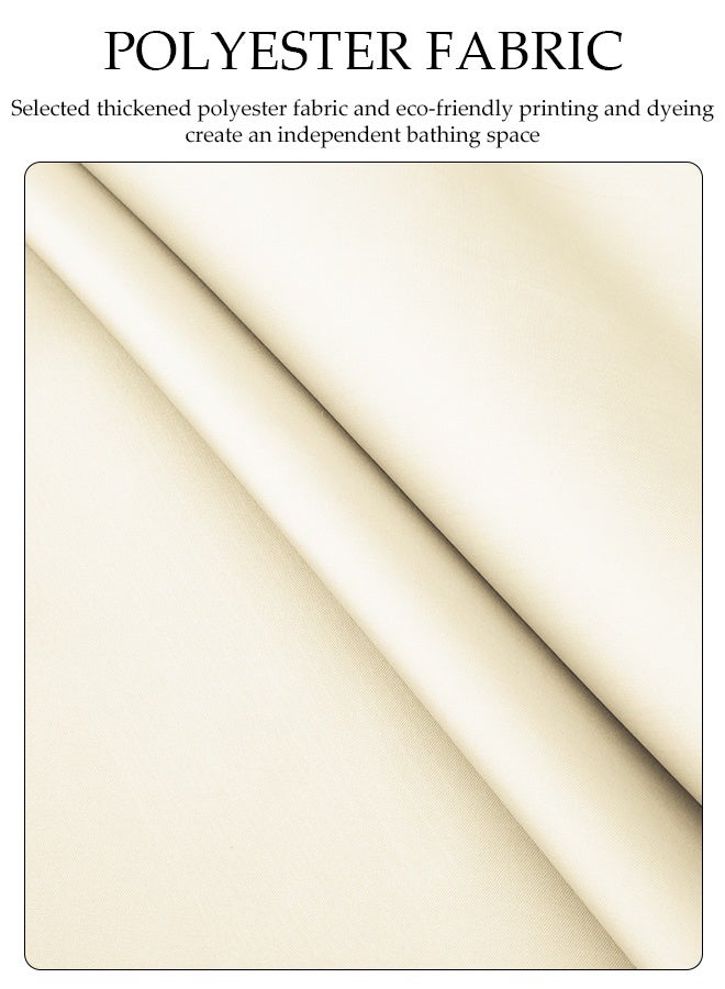 DUNISO Waterproof Shower Curtain，Thickened Bathroom Curtains，Waterproof， Anti Fog，Anti Mold，With Hooks，For Bathroom And Bath Tub，150*180cm  - Image 4