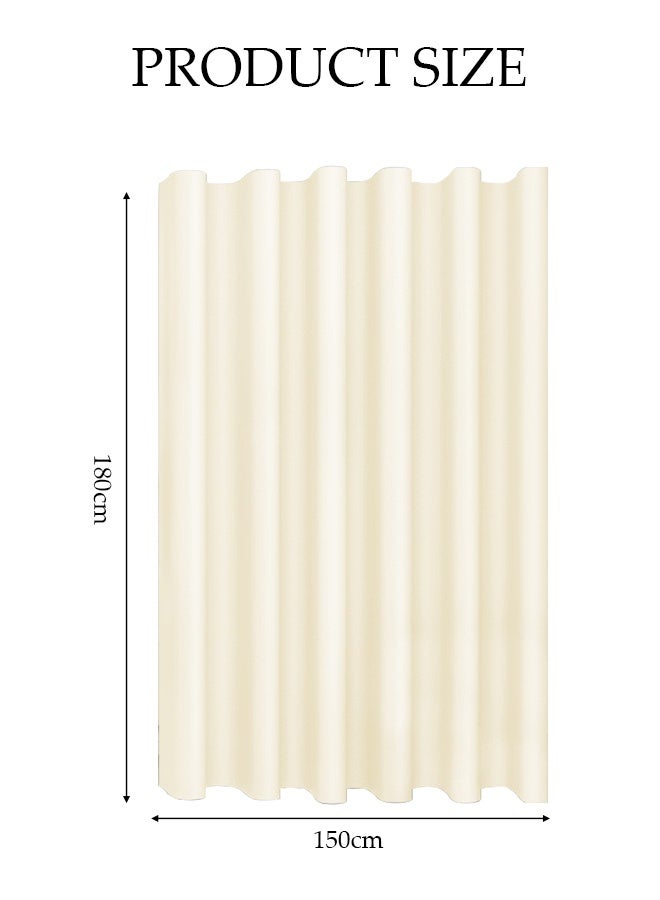 DUNISO Waterproof Shower Curtain，Thickened Bathroom Curtains，Waterproof， Anti Fog，Anti Mold，With Hooks，For Bathroom And Bath Tub，150*180cm  - Image 2