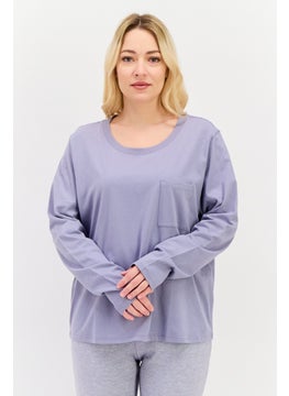TRIUMPH Women Solid Full Sleeves Pajamas Top, Lavender  - Image 1