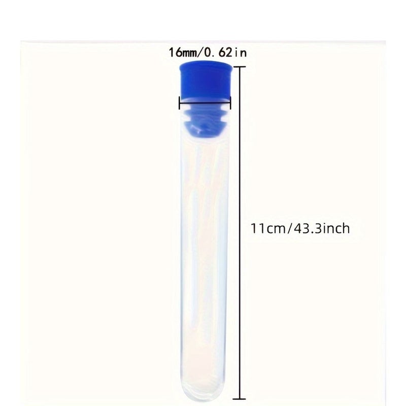 100 Pcs 13x78mm Clear Plastic Test Tubes With Lids For Science Experiments - Image 3