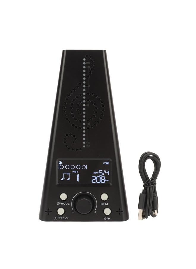Digital Metronome Tuner Volume Adjustable Multifunctional Electronic Metronome for Violin Drum Piano