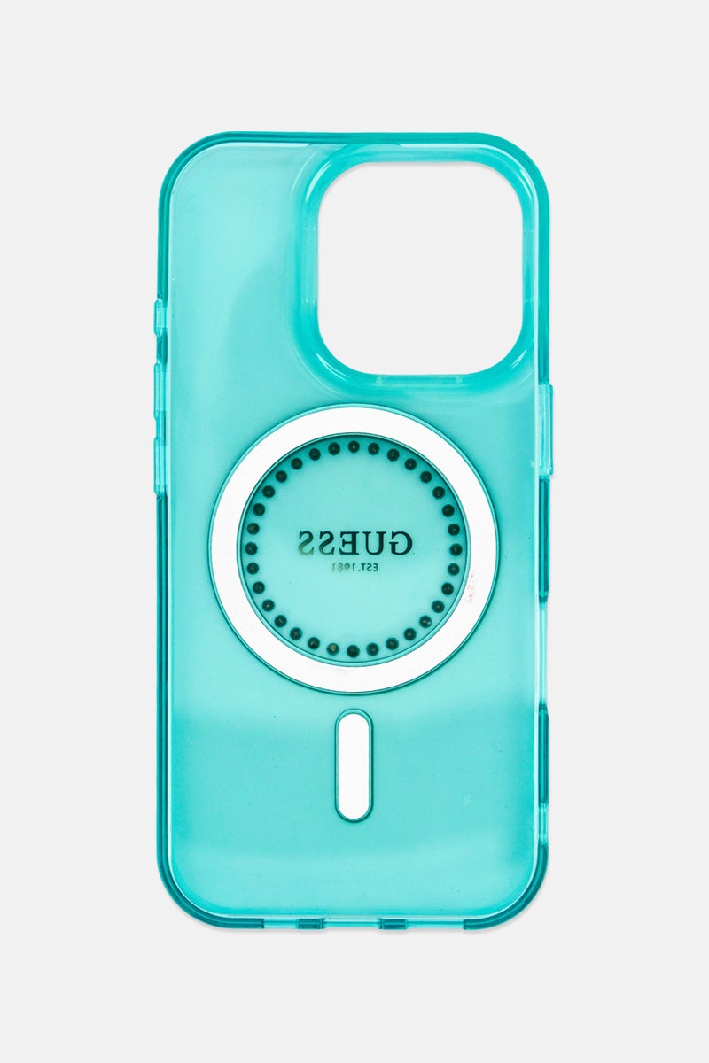 GUESS iPhone 16 Pro Brand Logo Protective Case, Mint Green - Image 4