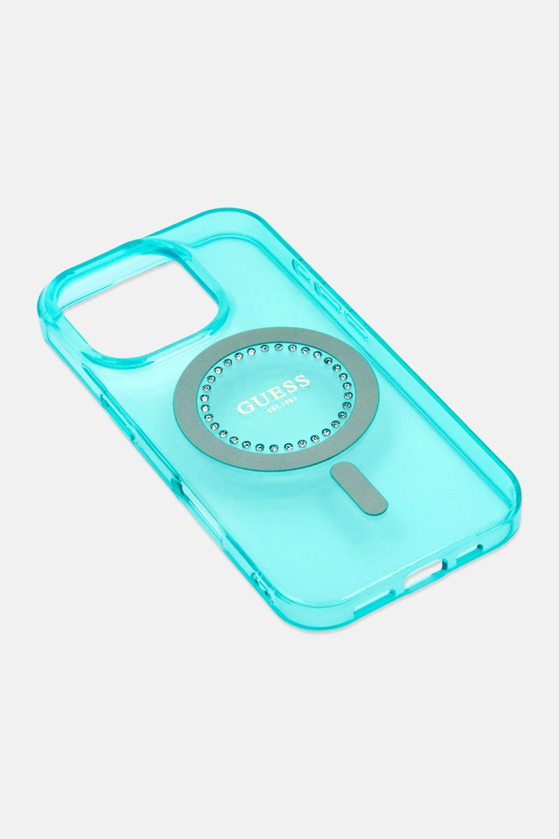 GUESS iPhone 16 Pro Brand Logo Protective Case, Mint Green - Image 3