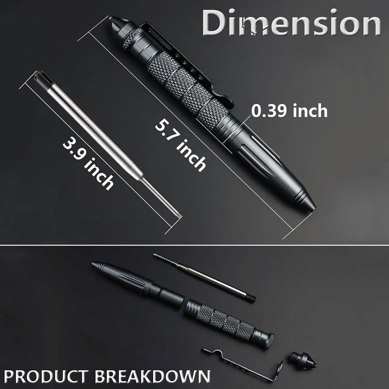 Lsqurel Tungsten Steel Tactical Pen for Glass Breaker Mutifunction Defense Pen (4 Pack) - Image 2