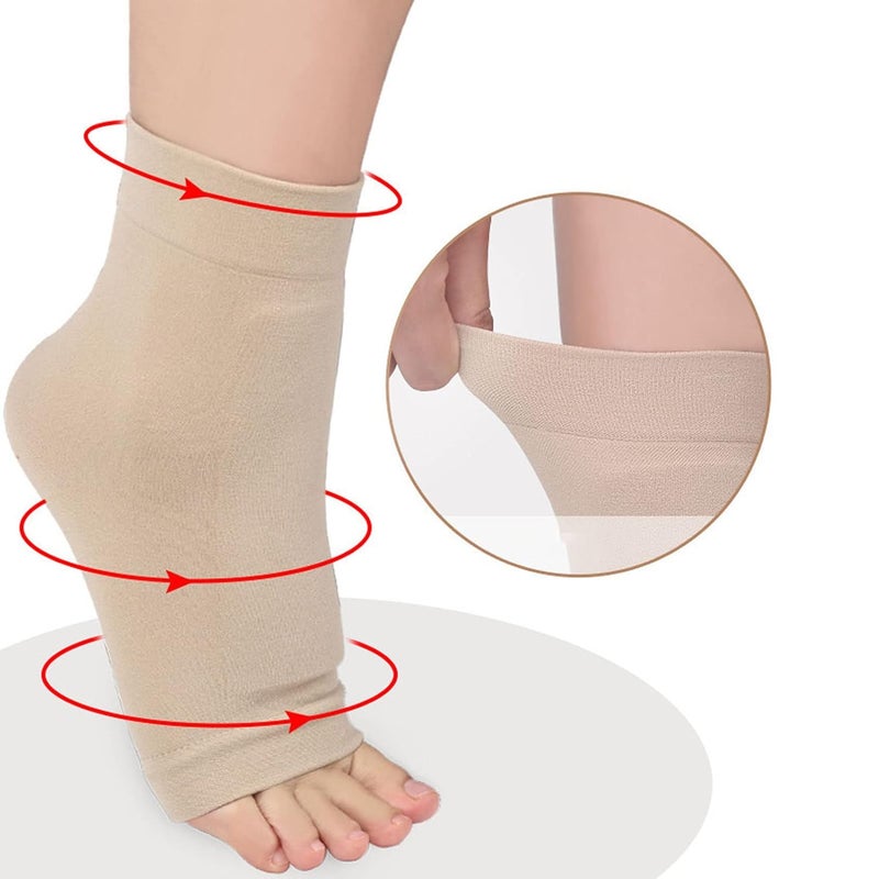 كلاراكو كلاركوا، واقي كعب أخيل، جورب لحماية عظم الكاحل، كم جل ضاغط مبطن ناعم للجنسين لعلاج التهاب الجراب والتهاب الأوتار (19 × 9 سم) - Image 4