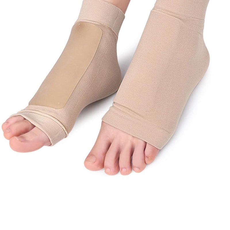 كلاراكو كلاركوا، واقي كعب أخيل، جورب لحماية عظم الكاحل، كم جل ضاغط مبطن ناعم للجنسين لعلاج التهاب الجراب والتهاب الأوتار (19 × 9 سم) - Image 1