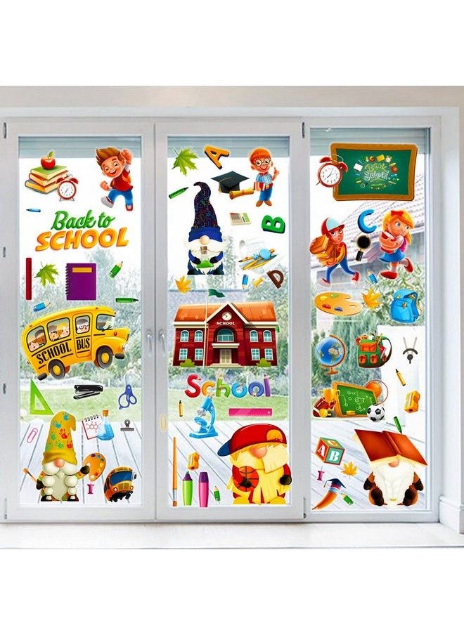 HOWAF - Back To School Window Clings First Day Of School Window Decals For School Classroom Decorations Reusable Static Window Stickers For Welcome Back To School Day Supplies 9 Sheets - Image 1