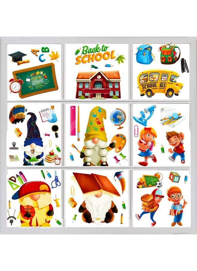 HOWAF - Back To School Window Clings First Day Of School Window Decals For School Classroom Decorations Reusable Static Window Stickers For Welcome Back To School Day Supplies 9 Sheets - Image 1