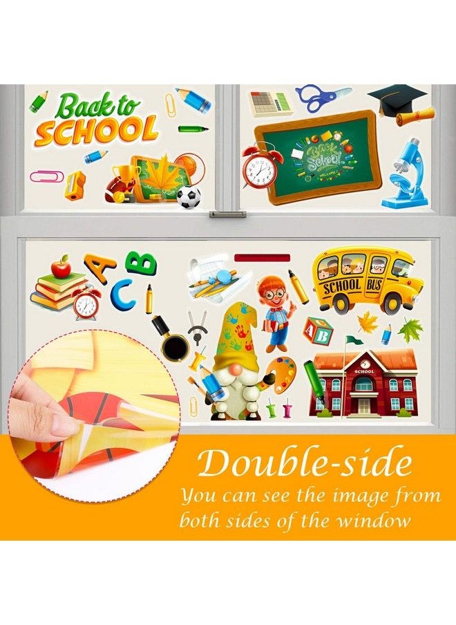 HOWAF - Back To School Window Clings First Day Of School Window Decals For School Classroom Decorations Reusable Static Window Stickers For Welcome Back To School Day Supplies 9 Sheets - Image 1