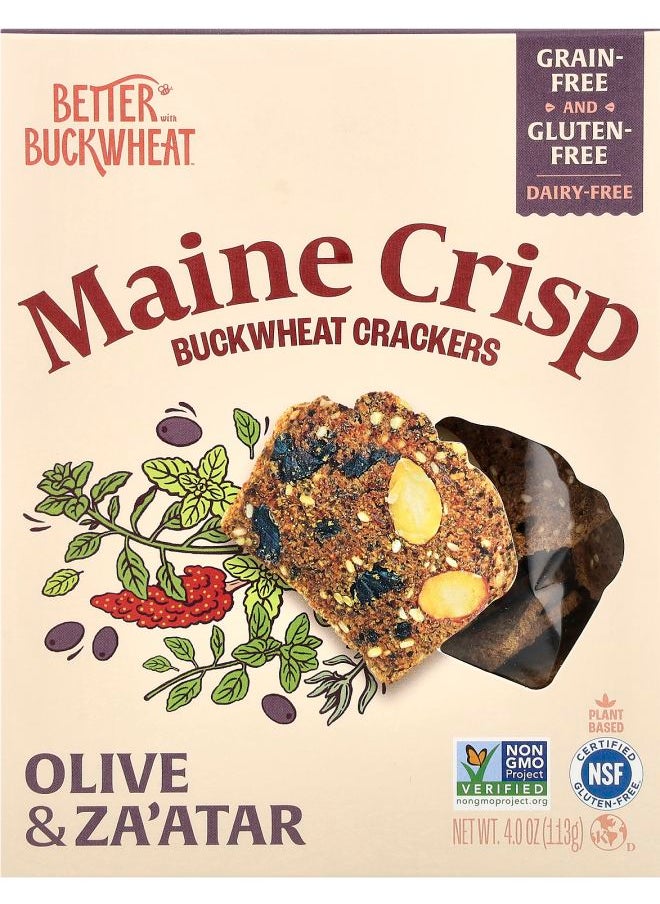 Better with Buckwheat - Maine Crisp Buckwheat Crackers Olive & Za'atar 4 oz (113 g) - Image 1