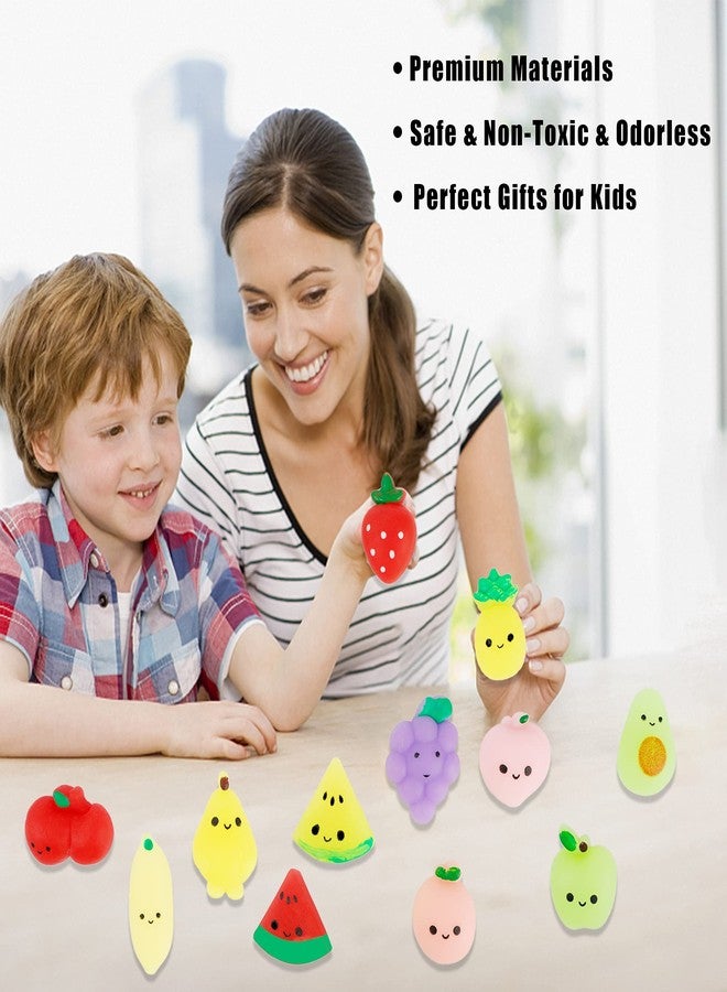 Cllayees 24 Pcs Squishy Toys, Unicorn Kawaii Colorful Mochi Squishies, Mini Soft Stress Relief Toys Christmas Party Favor Birthday Gifts Classroom Prizes for Kids (Fruit) - Image 5