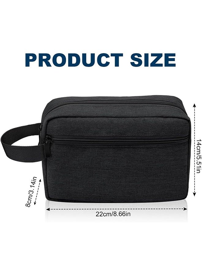 Toiletry Bag Mini Travel Bag Two Compartments and Waterproof Portable Storage Bag for Men and Women (Black) - Image 2