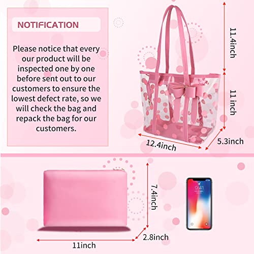 PG6 FF1 Women Waterproof Clear Tote Shoulder Bag Handbag Beach Shopping Work Bag - Image 2