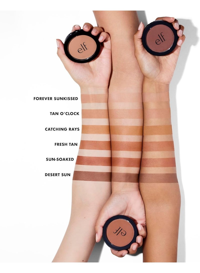 elf Primer-Infused Bronzer, Long-Lasting, Lightweight & Buildable Powder Bronzer, Delivers A Matte Finish, Vegan & Cruelty-Free, Desert Sun - Image 3