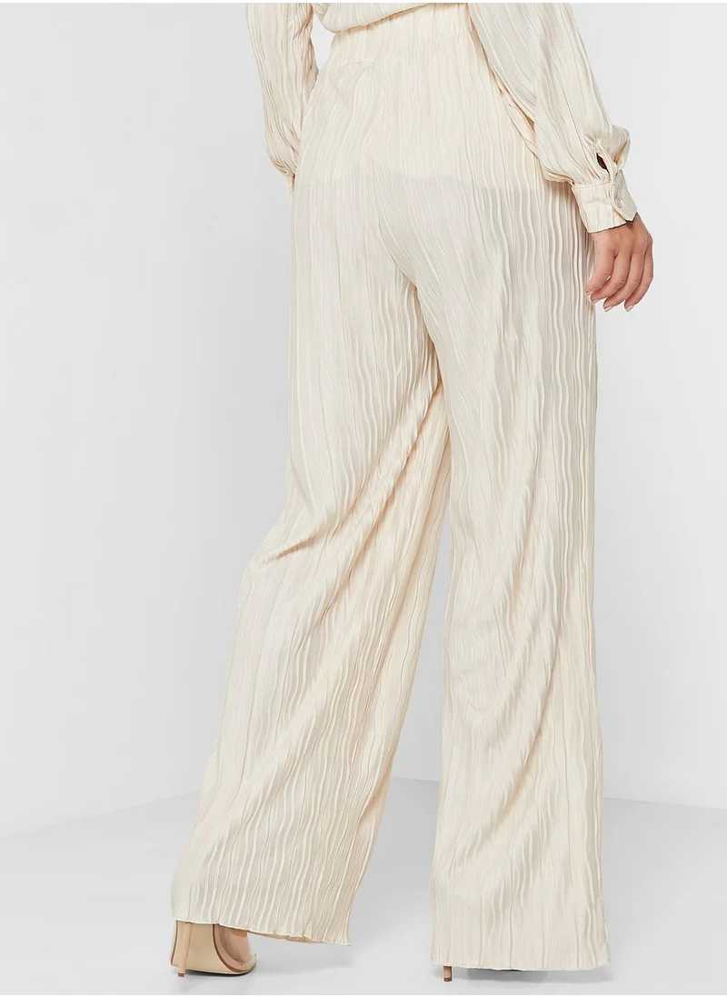 4th & Reckless High Waist Plisse Pants
