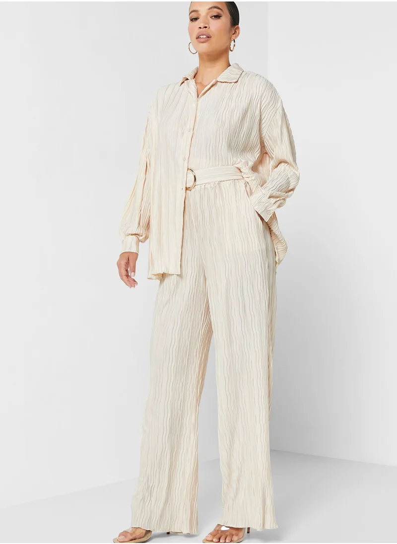 4th & Reckless High Waist Plisse Pants