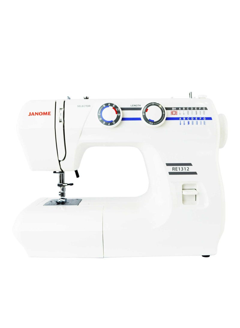 جانوم ماكينة خياطة منزلية Janome موديل RE1312 ( بدون غطاء بلاستيك) - Image 1