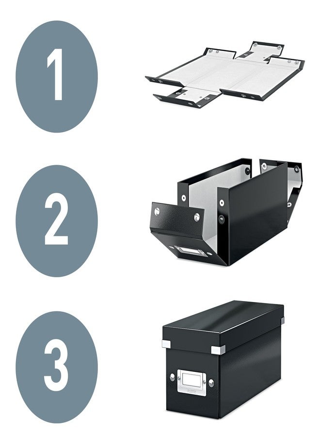 Leitz Collapsible Click and Store Organiser Box with Laminated Surface, Metal Corner Elements and Removable Dividers, A5 Small (White) - Image 3