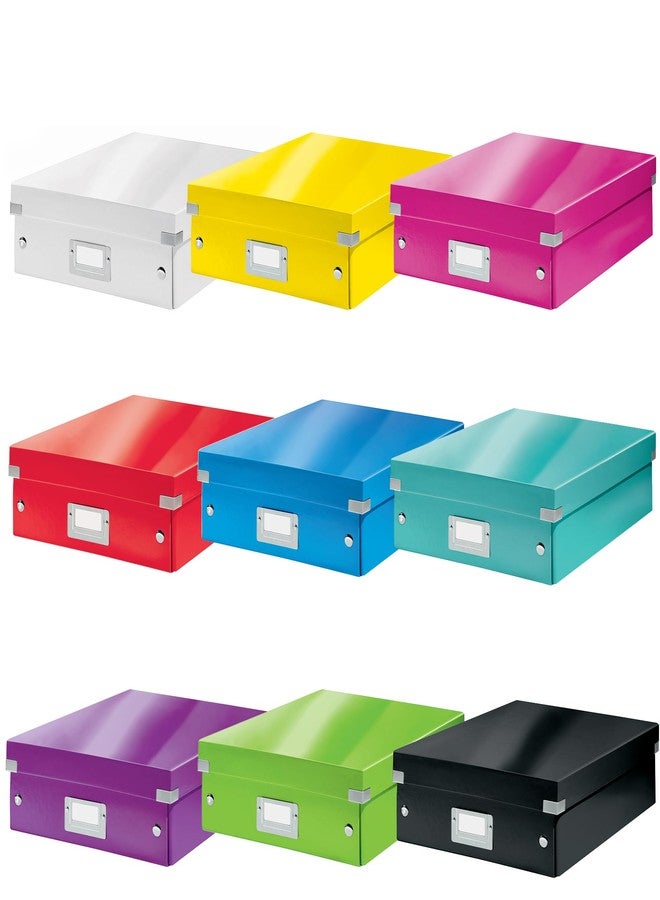 Leitz Collapsible Click and Store Organiser Box with Laminated Surface, Metal Corner Elements and Removable Dividers, A5 Small (White) - Image 4