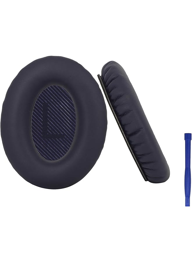 erorex Protien Leather Cushions Replacement Ear Pads Compatible With Bose Quietcomfort 35 Qc35 & Quietcomfort 35Ii Qc35Ii Headphones Dark Blue - Image 1